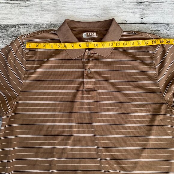 Izod XFG Striped Print Golf Polo Shirt - Picture 5 of 7